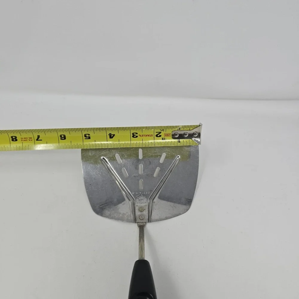 Vintage Foley Stainless Steel Spatula Curved Slotted Flipper 5.25